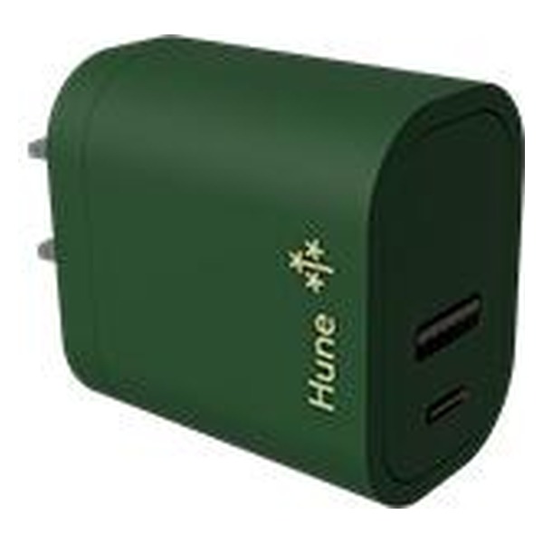 HUNE Cargador de Pared Dual USB-A/USB-C Sustentable