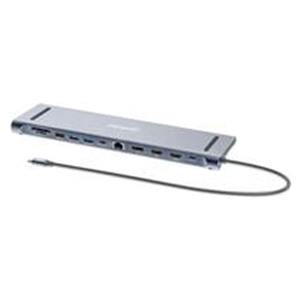 MANHATTAN 190305: Hub USB-C 12 en 1 para Tres Pantallas 4K