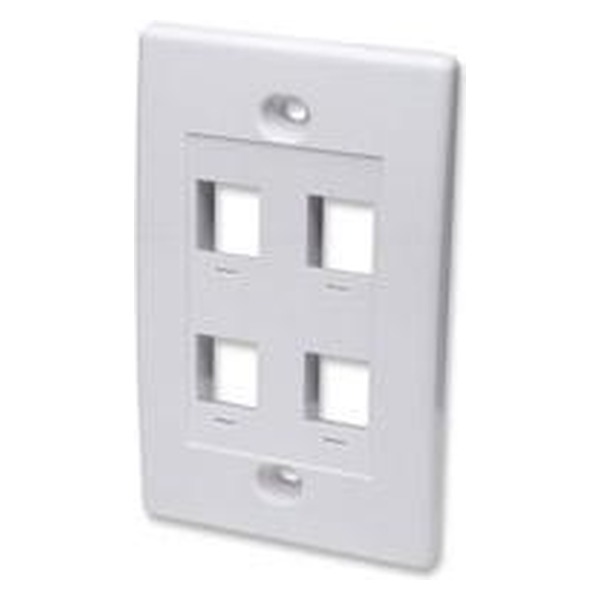 Intellinet 163316: Faceplate 4 Perforaciones Blanco