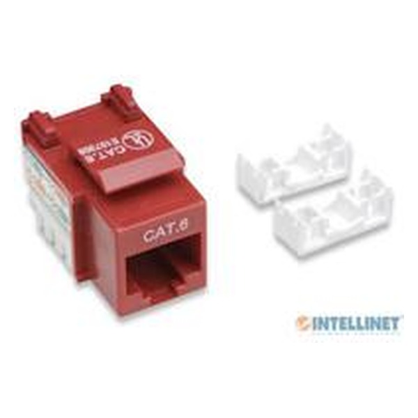 INTELLINET 210614: Jack Keystone Cat 6 Impacto Rojo