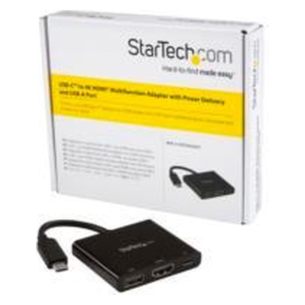STARTECH.COM - ADAPTADOR MULTIFUNCION USB-C A 4K CON ENTREGA DE POTENCIA Y PUERTO USB-A - REPLICADOR DE PUERTOS DE VIAJES USB-C PARA LAPTOP - STARTECH.COM MOD. CDP2HDUACP
