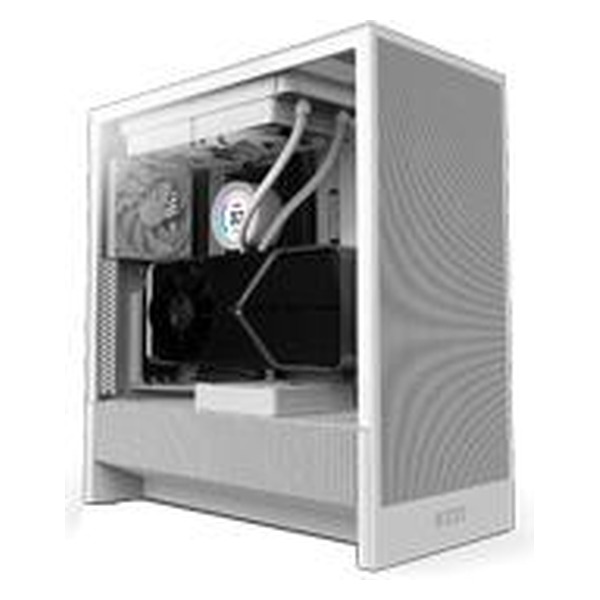 NZXT H5 FLOW Gabinete Mid Tower Blanco, Vidrio Templado, USB