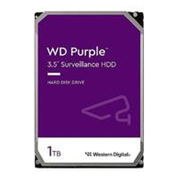 WD - WESTERN DIGITAL - DISCO DURO INTERNO WD PURPLE 1TB 3.5 ESCRITORIO SATA3 6GB/S 64MB 5400RPM 24X7 DVR NVR 1-8 BAHIAS 1-64 CAMARAS WD11PURZ