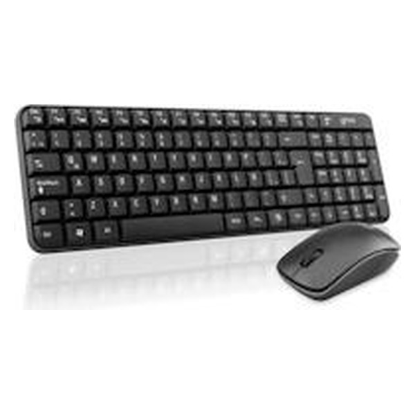 GHIA - COMBO TECLADO MULTIMEDIA Y MOUSE OPTICO GHIA / GT4000BB / INALAMBRICO / RECEPTOR USB / NEGRO
