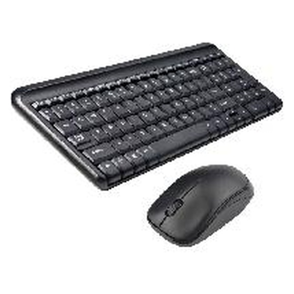 QUARONI - KIT TECLADO Y MOUSE QUARONI INALAMBRICO 2.4GHZ COLOR NEGRO