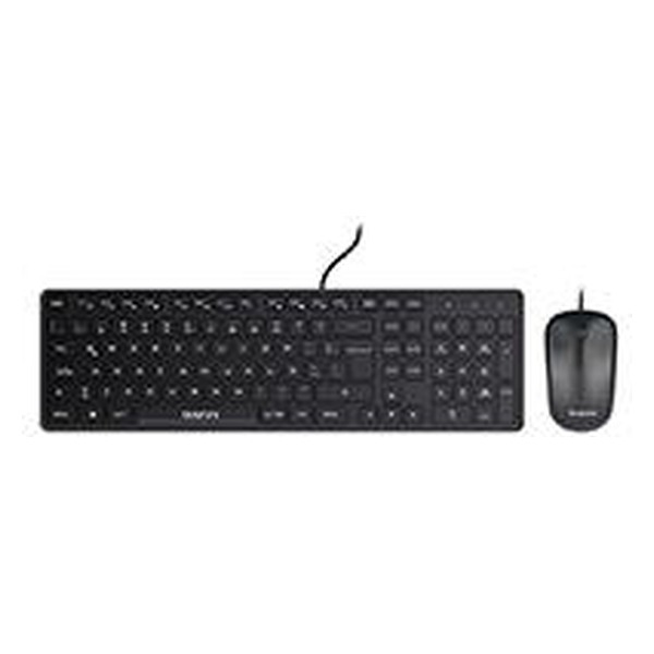 Kit Teclado y Mouse Óptico GHIA alámbrico Negro