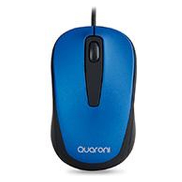 QUARONI Mouse Óptico Alámbrico Azul 1200 DPI
