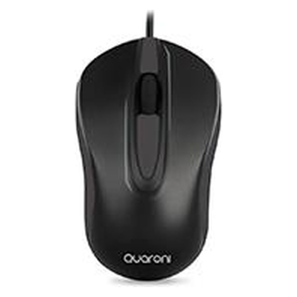 QUARONI - MOUSE OPTICO QUARONI ALAMBRICO COLOR NEGRO 1200 DPI