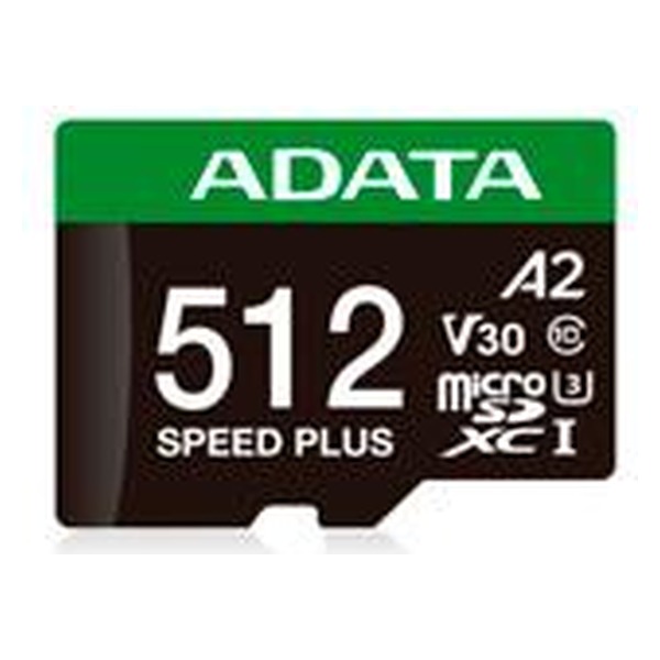 ADATA Micro SDXC Speed Plus 512GB U3 V30 A2 180MB/s con Adap