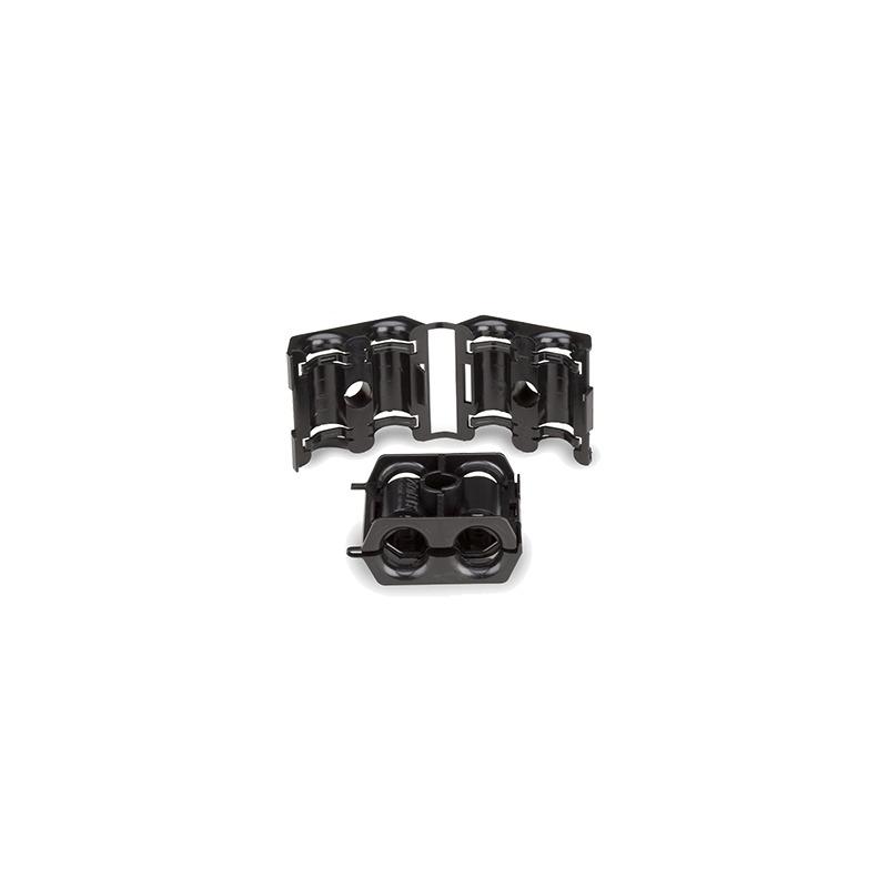 Sujetador Doble para Cable con Diámetro de 9 a 12 mm (0.35 a 0.47 Pulgadas). Paquete de 10 Piezas