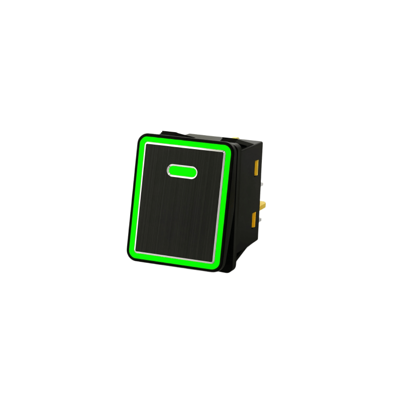 Interruptor tipo Switch LED Verde IP65 ACCESSPRO Aluminio | Precio México - Envío Inmediato | LM Soluciones