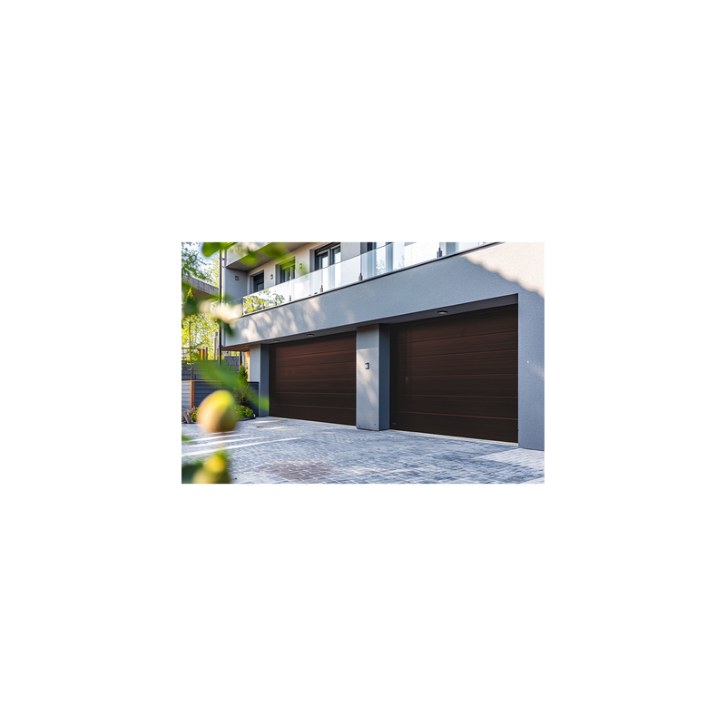 Puerta de Garage AccessPro 12x7 pies Aislante Black Walnut | Precio México - Envío Inmediato | LM Soluciones