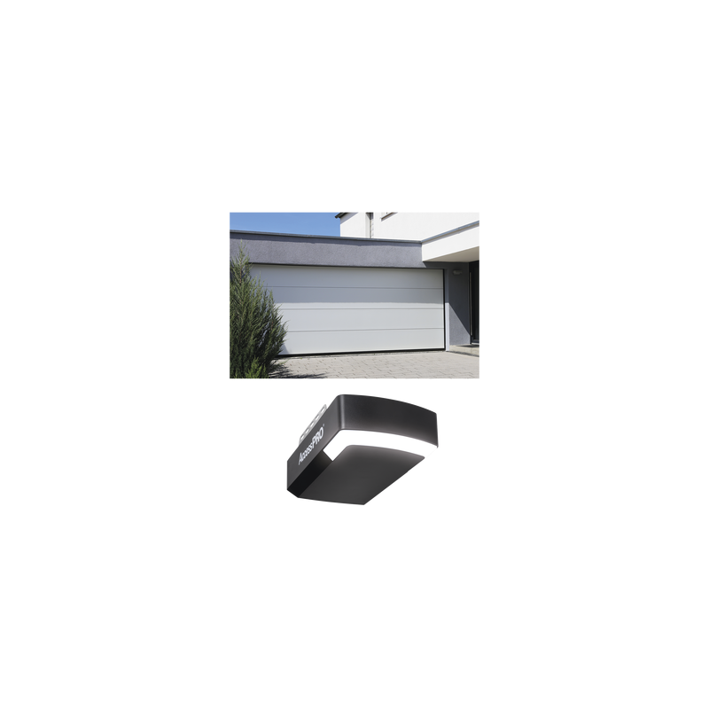 Kit Puerta Garage 10x7 Pies Lisa Blanca Insulada con Motor F