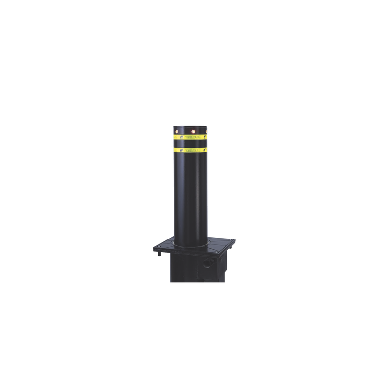 Pilona o Bolardo Neumático / 100% Acero, Pintura Negra para Exterior / Alta Velocidad / 275MM Diámetro