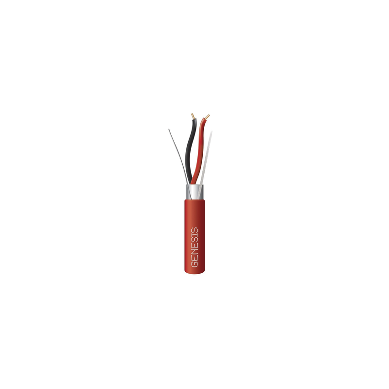 Carrete Alambre 305m 2x14 AWG Riser Blindado FPLR Rojo GENES