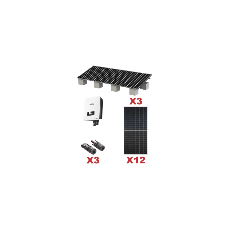 Kit Solar Interconexion  / 7kW  220Vca / Inversor AFORE / Montaje Incluido  