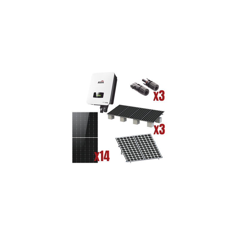 Kit Solar Interconexion  / 8kW  220Vca / Inversor AFORE / Montaje Incluido  