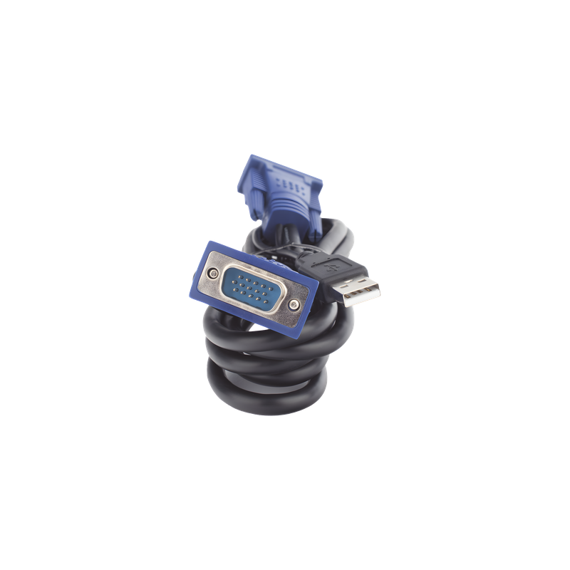 Cable USB KVM / 1.8 m (5.91 pies) / VGA + USB Tipo A / Blindaje Coaxial / Calibre 28 AWG