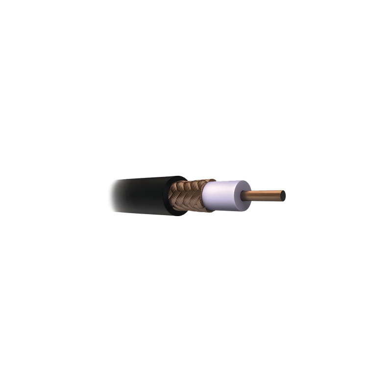 Cable Coaxial RG11/U / 305 m (1000 ft) / AWG 14 / PE Espumado / Blindaje 60% / Intemperie / Video Vigilancia