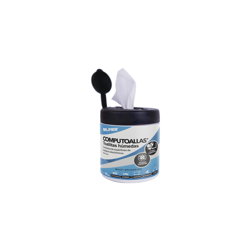 Toallitas Húmedas Antibacteriales / Limpieza de Equipos Electrónicos / 30 Piezas / Antiestáticas / Alcohol Isopropílico
