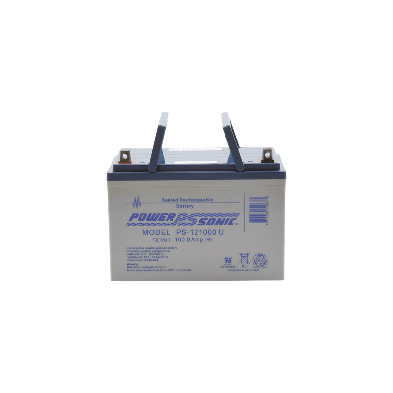 Batería de Respaldo AGM/VRLA / 12V 100Ah / Terminales U / Vida Útil 10-12 Años / Caja ABS Resistente