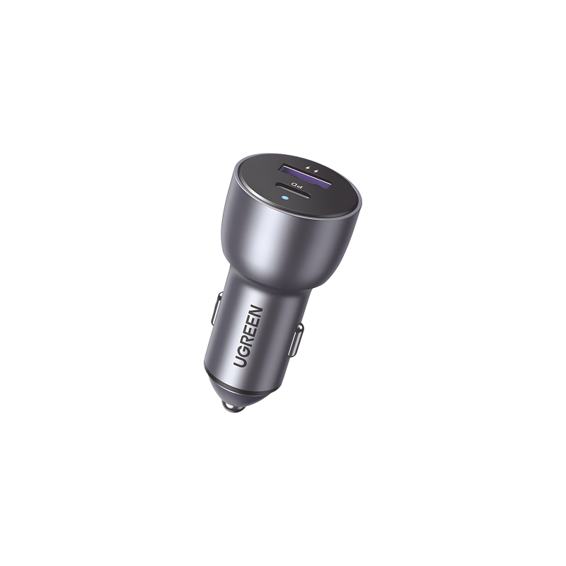 Cargador de Auto 52.5W USB-A y USB-C Carga Rápida 12-24V