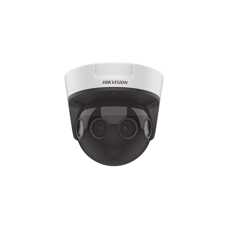 Cámara IP Panorámica / 32 Megapixel Total / 4 Lentes 8 MP / Vista 180° / IR 20 m (65.6 ft) / IP67 / IK10 / PoE+ / 12 Vcc