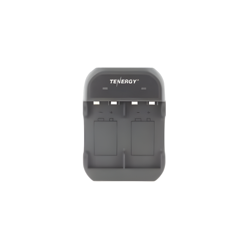 Cargador de Baterías / 2 Bahías / Ni-MH 9V / Indicadores LED / Protección de Polaridad / Cable USB Incluido