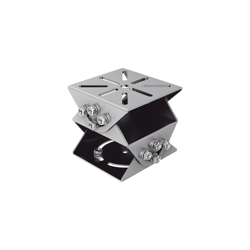 Montaje PT Universal / Multieje / Acero Gris Platino / 100×100×92.5 mm (3.94'×3.94'×3.64') / 850 g (1.87 lb) / Interior y Exterior