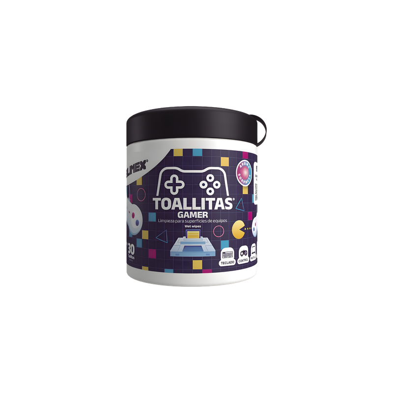 Toallitas de Limpieza / Antiestáticas / Antibacteriales / 30 Unidades / Aroma Chicle