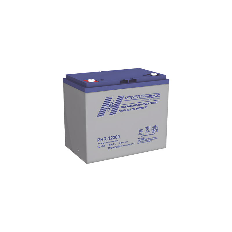 Batería Power Sonic 12V 58Ah AGM-VRLA M6 UL