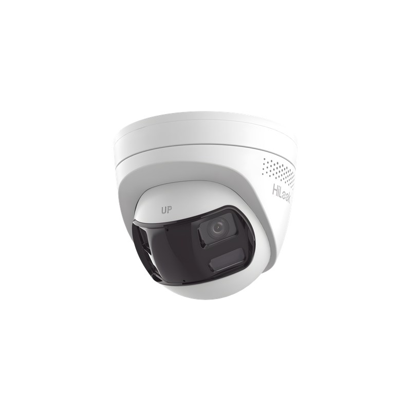 Cámara Turret IP / 6 Megapixel / Panorámica 180° / Dual Light 30 m (98.4 ft) / PoE / Audio Bidireccional / IP67