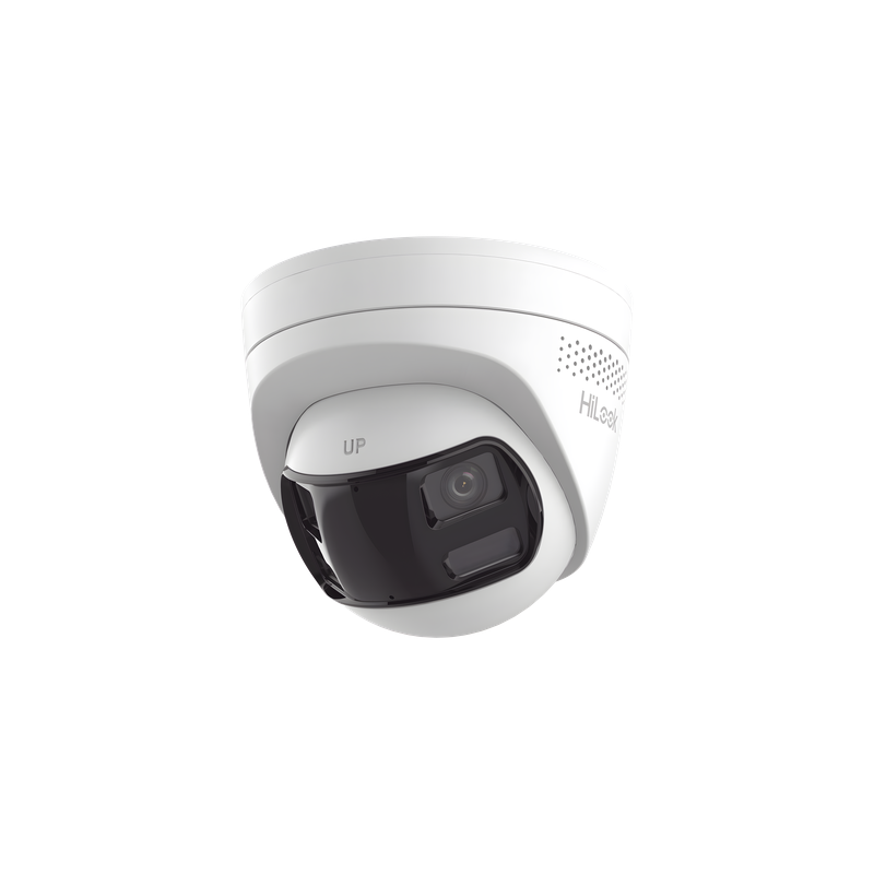Cámara Turret IP / 8 Megapixel / Panorámica 180° / Dual Light 30 m (98.4 ft) / PoE / Audio Bidireccional / IP67