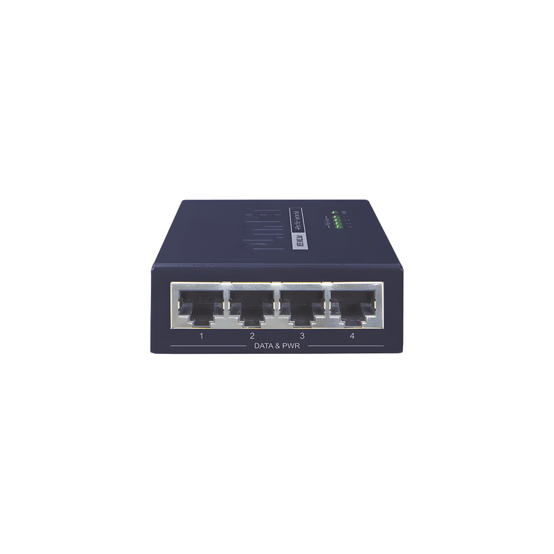 Inyector PoE PLANET 4 Puertos Gigabit 30W 52VCC