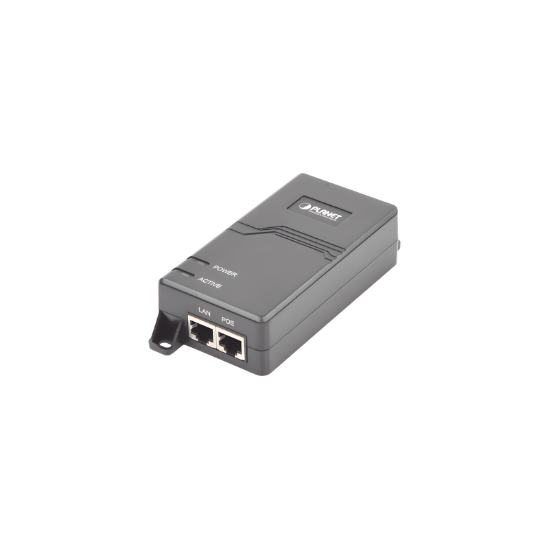 Inyector PoE / IEEE 802.3at/af / Gigabit / 30 W / 50-54 VDC / 100-240 VAC / 0 a 50 °C