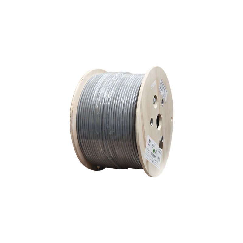 Bobina de Cable Blindado F/UTP / Cat6A / 4 Pares / 10GBase-T / CM / 305 m (1000 pies) / Gris