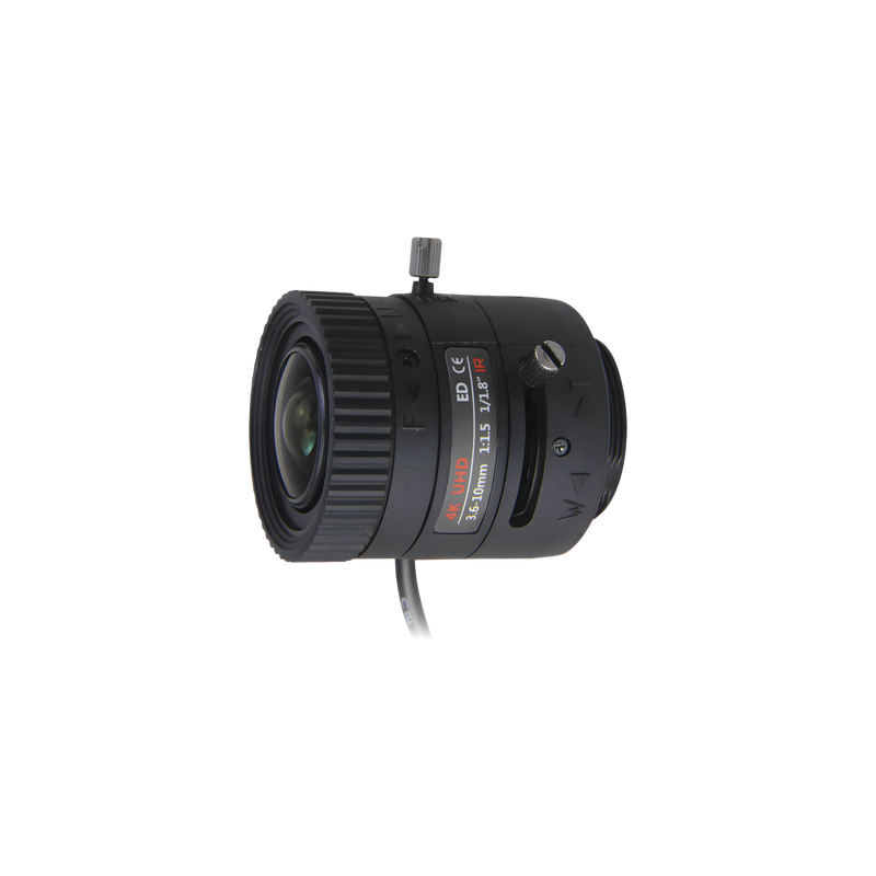 Lente Varifocal / 3.6-10 mm / 4K / Iris Automático DC / Día/Noche / Formato 1/1.8 / Apertura f/1.8