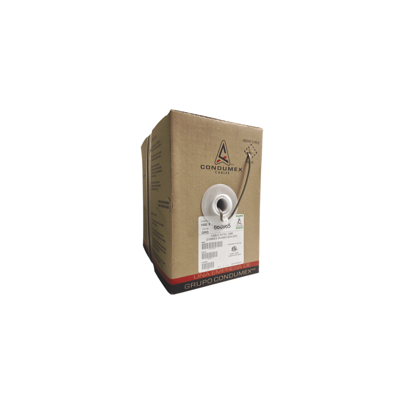 Cable Telefónico / 4 Conductores 24 AWG / 305 m (1000 pies) / 2 Pares Trenzados / CMR Interior