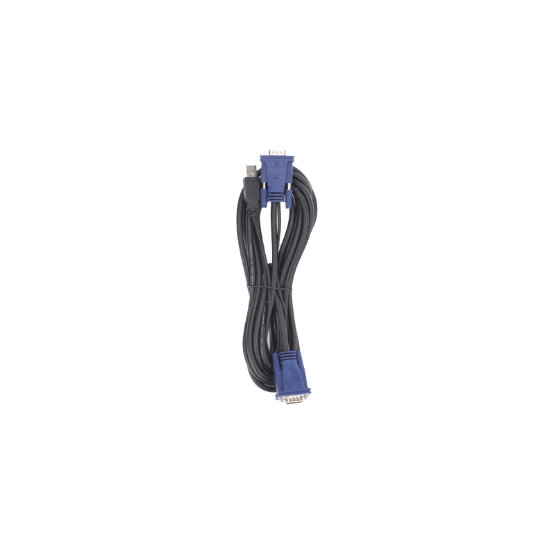 Cable USB KVM / VGA Coaxial Blindado / 5 m (16.40 pies) / Calibre 28 / Núcleos de Ferrita