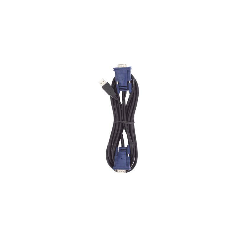 Cable KVM USB / 3 m (9.84 ft) / VGA Coaxial Blindado / Calibre 28 / Núcleos de Ferrita / Doble Sellado
