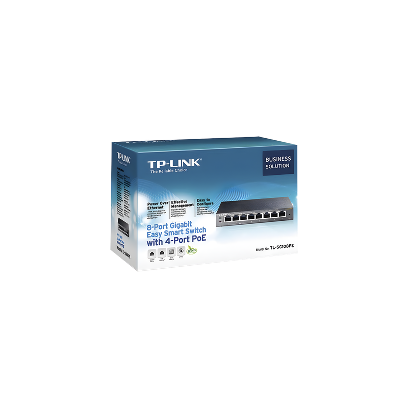 Switch PoE TP-LINK TL-SG108PE 8 Puertos Gigabit 55W