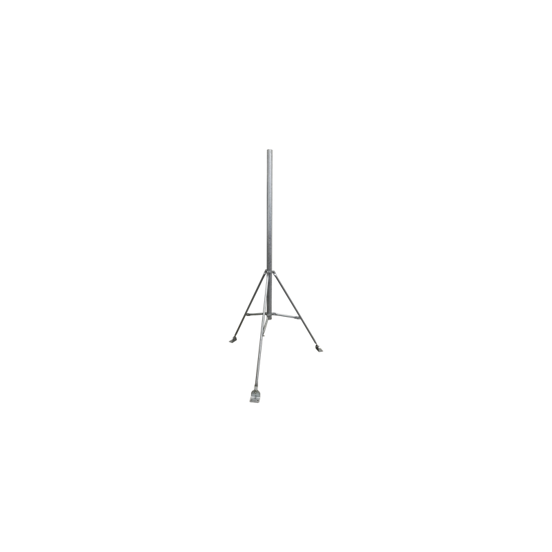 Mástil con Tripié / 2" x 1.5 m (4.9 ft) / Acero Galvanizado en Caliente / ASTM A-36 / Instalación en Losa