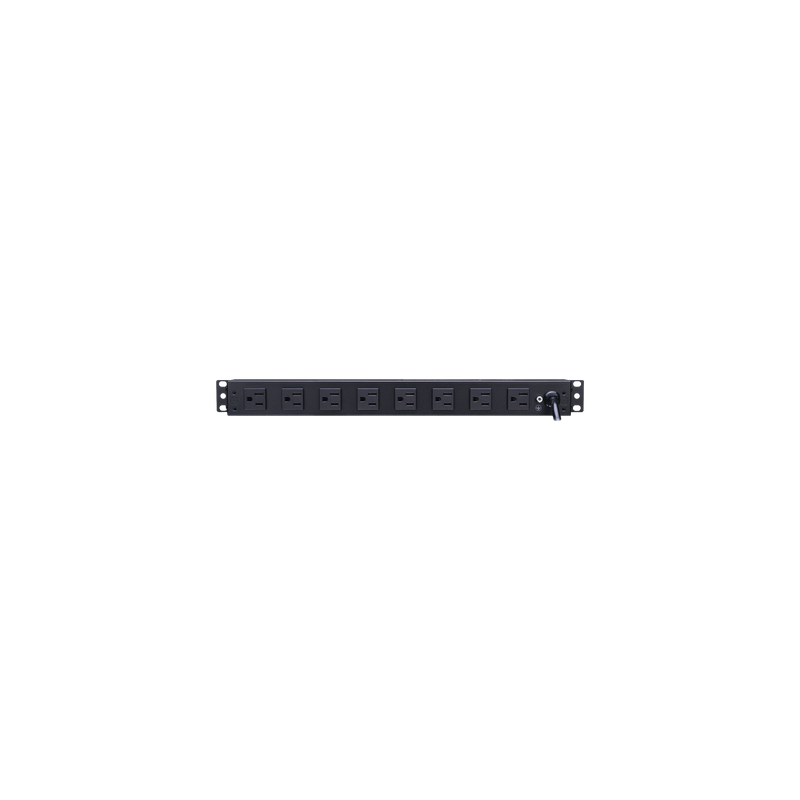 PDU Básico Rack / 8 Salidas NEMA 5-15R Traseras / 15 Amp / 120 Vca / 1UR / Cable 4.5 m (14.8 ft)