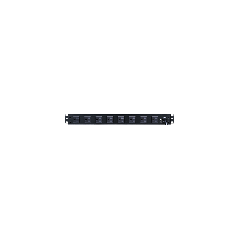 PDU Básico Rack / 10 Salidas NEMA 5-15R / 15 Amp / 120 Vca / 1U / Cable 4.5 m (14.8 ft)