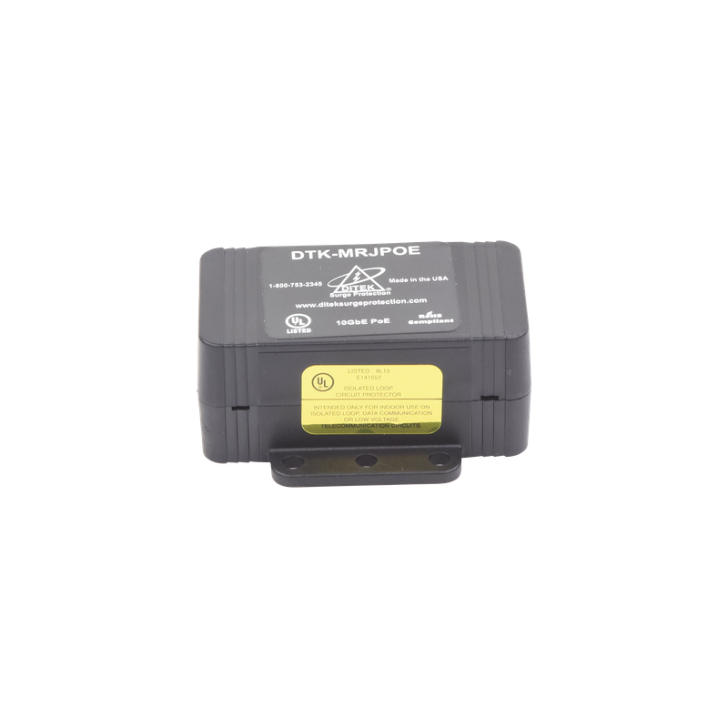 Protector PoE / RJ45 Hembra / 10 GbE / PoE y HiPoE / 0.25 x 0.14 x 0.10 ft / -40°C a 70°C