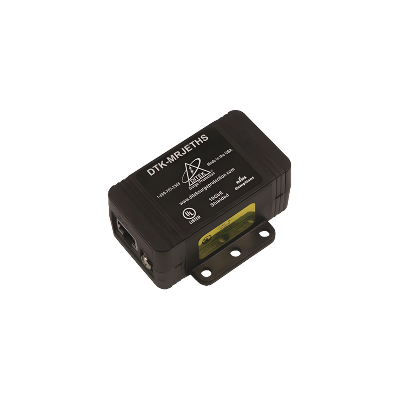 Protector de Sobretensión Ethernet / 10 GbE / RJ45 Blindado / 20 kA / Protección L-G y L-L / Auto-Reinicializable