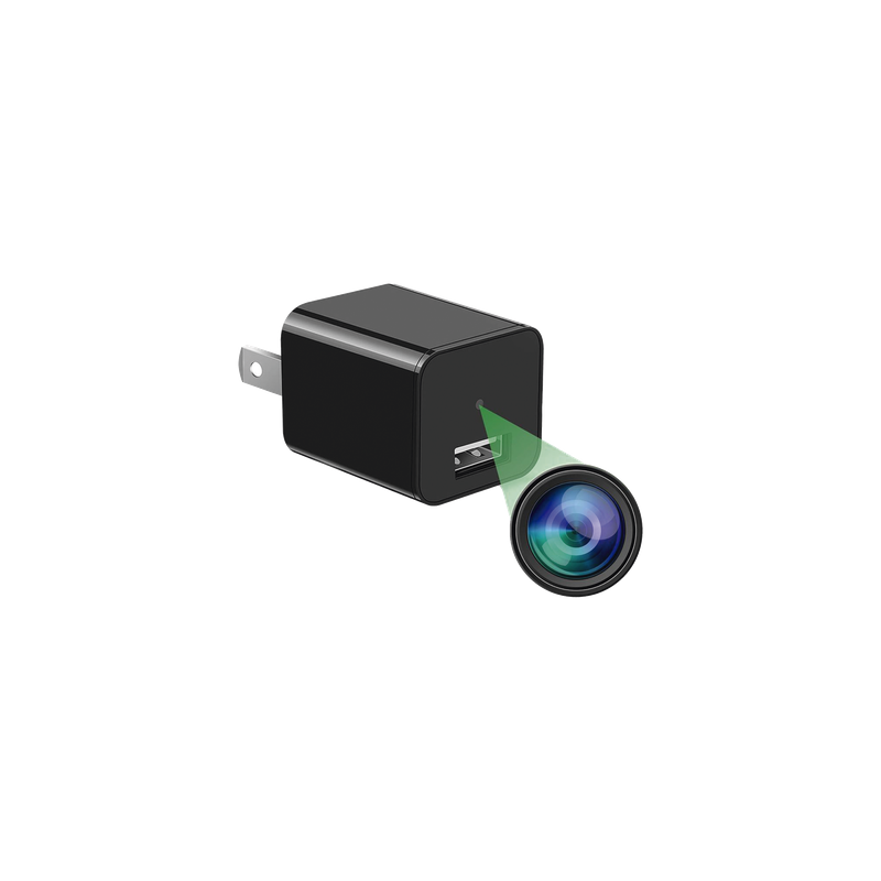 Cámara Oculta en Cargador de Pared / 2 Megapixel 1080P / Grabación Continua o por Movimiento / Detección Inteligente 1-2 m (3.3-6.6 ft) / Memoria 8GB / Expansión MicroSD 128GB