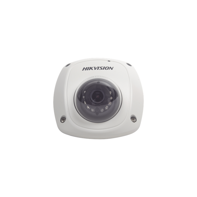 Cámara Móvil Mini Domo IP / 2 Megapixel / Full HD 1080P / Gran Angular 2.8 mm / IR 10-20 m (32.8-65.6 ft) / WDR 120 dB / IK07 / Conector Tipo Aviación PoC