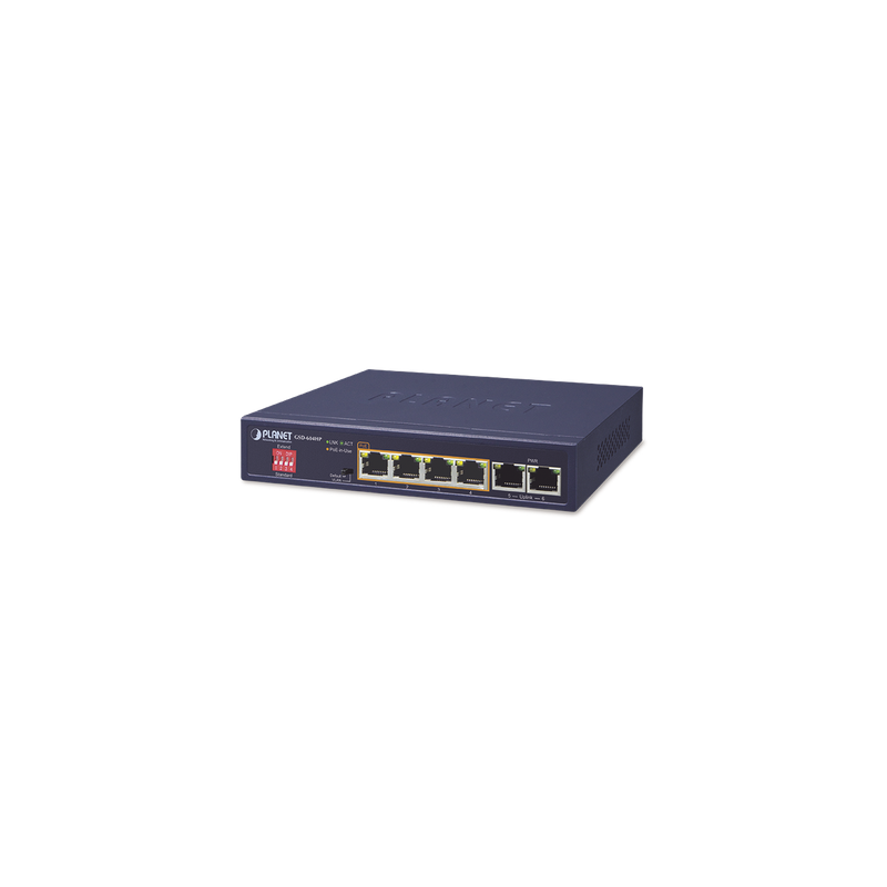 Switch PoE+ PLANET 4 Puertos Gigabit 65W