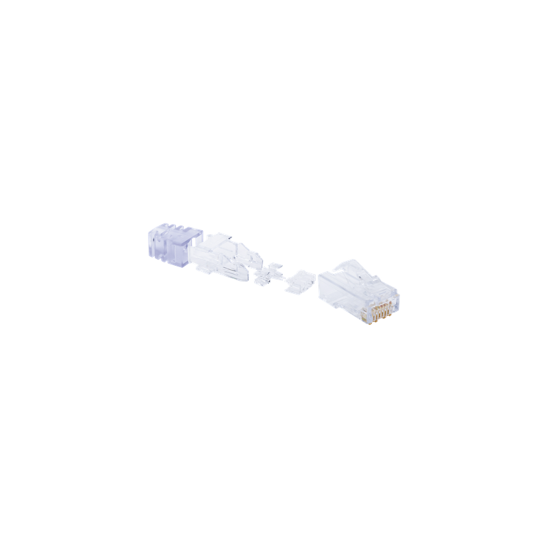 Plug RJ45 / Cat6 / 8P8C / 23-24 AWG / 50μin Oro / 2500 Ciclos / -10 a 60°C / 100 Piezas